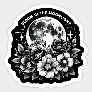 Lunar Blossom: Bloom in the Moonlight Sticker